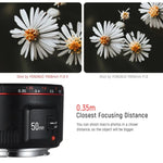 Ống Kính Lấy Nét Tự Động YONGNUO YN50MM F1.8C II F1.8 cho Canon EF Mount Ống Kính Mới, YN50MM F1.8C II