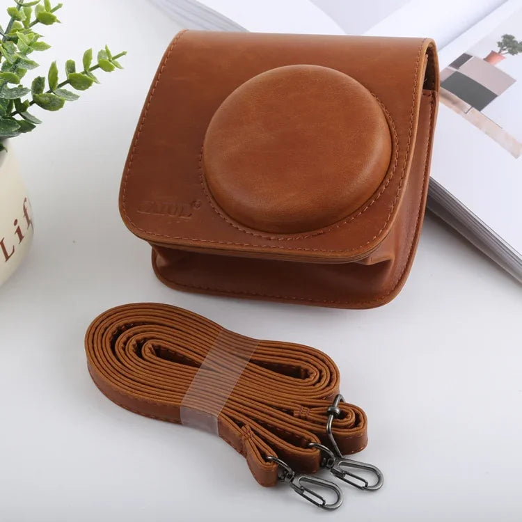 Túi Ốp Da PU Toàn Thân Máy Ảnh Phong Cách Cổ Điển Có Dây Đeo cho FUJIFILM instax mini 9 / mini 8+ / mini 8, Dành cho FUJI mini 9, Dành cho FUJI mini 9