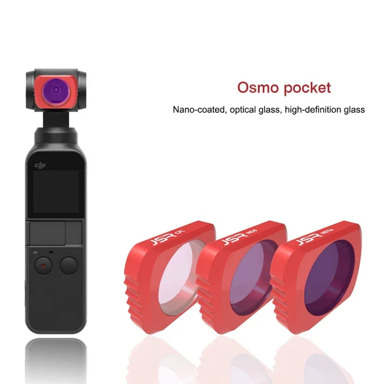 Bộ 3 trong 1 Kính Lọc Ống Kính Mỏng HD CPL & ND8 & ND16 cho DJI OSMO Pocket, CPL+ND8+ND16
