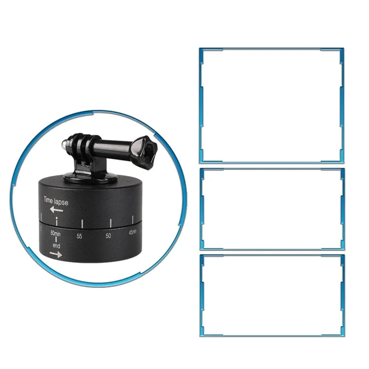 Bộ Chuyển Đầu Chân Máy Ổn Định Quay Tua Tự Động 360 Độ Thời Gian 60 Phút cho GoPro, 60 Phút