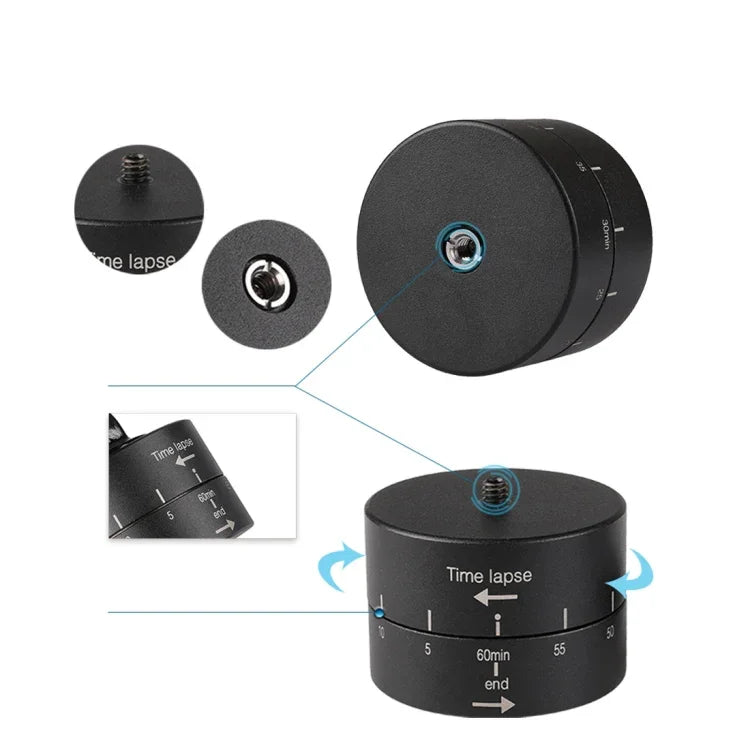 Bộ Chuyển Đầu Chân Máy Ổn Định Quay Tua Tự Động 360 Độ Thời Gian 60 Phút cho GoPro, 60 Phút