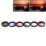 JUNESTAR bộ lọc ống kính chuyên nghiệp 6 trong 1 34mm (CPL + UV + Đỏ dần + Cam dần + Xanh dần + Xám dần) cho DJI Phantom 3 & 4