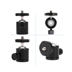 Đầu Bi Kim Loại Quay 360 Độ Toàn Cảnh Mini cho Máy Ảnh DSLR & Kỹ Thuật Số, Đỏ, Đen, Xanh Dương