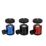 Đầu Bi Kim Loại Quay 360 Độ Toàn Cảnh Mini cho Máy Ảnh DSLR & Kỹ Thuật Số, Đỏ, Đen, Xanh Dương