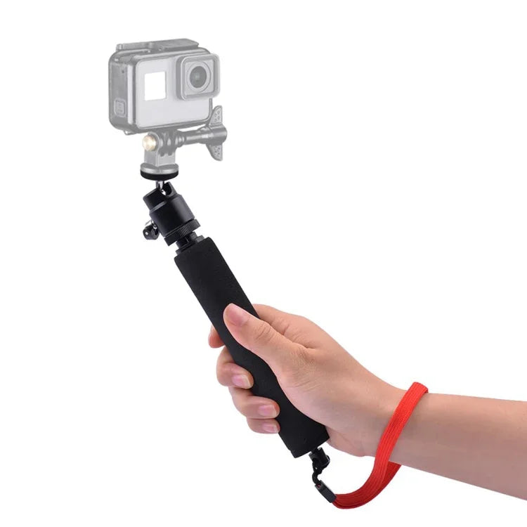 Gậy tự sướng đa năng 360 độ với dây đỏ cho Gopro, Điện thoại, Máy ảnh nhỏ có lỗ ren 1/4, Chiều dài: 210mm-525mm, Chiều dài: 21-52cm