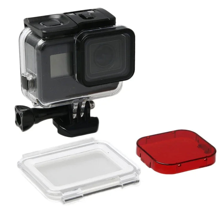 Vỏ chống nước dưới nước 60m cho GoPro HERO6 /5 Black với cửa sau cảm ứng & Bộ lọc / Khóa gắn cơ bản & Ốc vít, Không cần tháo ống kính, Chống nước 60m