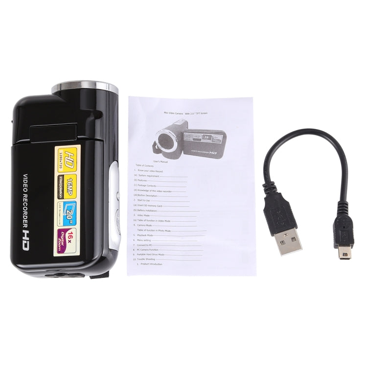 Máy Ghi Hình Kỹ Thuật Số 16.0 MP Zoom Kỹ Thuật Số 16X HD 1280x720P với Màn Hình LCD 2.0 inch