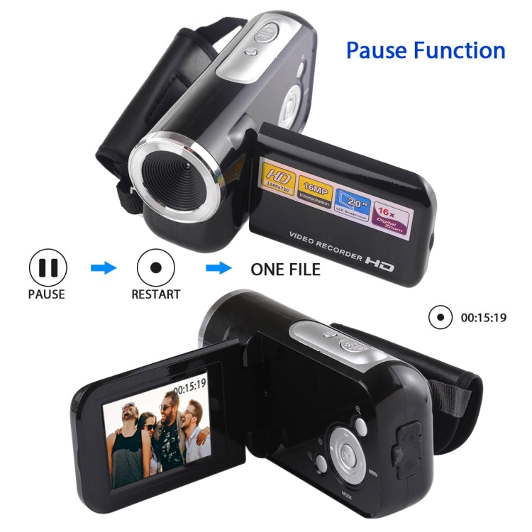 Máy Ghi Hình Kỹ Thuật Số 16.0 MP Zoom Kỹ Thuật Số 16X HD 1280x720P với Màn Hình LCD 2.0 inch