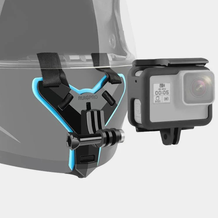 Giá gắn dây mũ bảo hiểm + khung bảo vệ cho GoPro HERO7 Đen /6 /5, Giá gắn dây mũ bảo hiểm + khung gắn