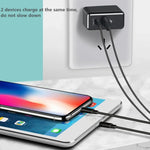 Hộp sạc pin ba ngăn USB RUIGPRO với đèn báo LED cho DJI OSMO Action 1, Hộp sạc