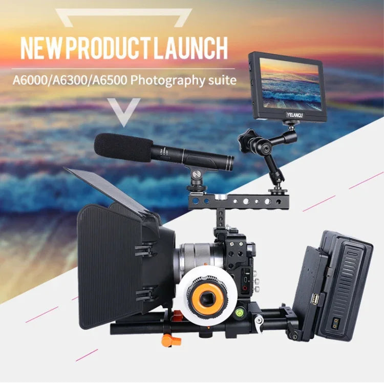 Giá đỡ ổn định lồng quay video YELANGU C6 cho Sony A6000 / A6300 / A6500 / A6400, Bộ ổn định