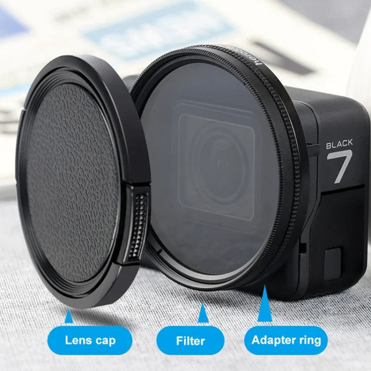 RUIGPRO Bộ Lọc Ống Kính CPL 52mm Chuyên Nghiệp Cho GoPro HERO 7/6 /5 kèm Vòng Chuyển Đổi Bộ Lọc & Nắp Ống Kính, Bộ Lọc CPL