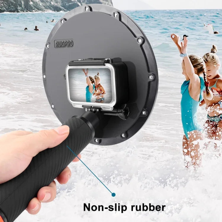 Tay cầm nổi RUIGPRO với nắp ống kính vòm trong suốt cho máy quay lặn dưới nước DJI Osmo Action, Osmo Action