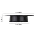 Đế xoay điện 360 độ 25cm cho chụp ảnh, đạo cụ quay video, Tải trọng 3kg, Dùng pin, 25cm/Dùng pin (B), 25cm/Dùng pin (BW), 25cm/Dùng pin (W)