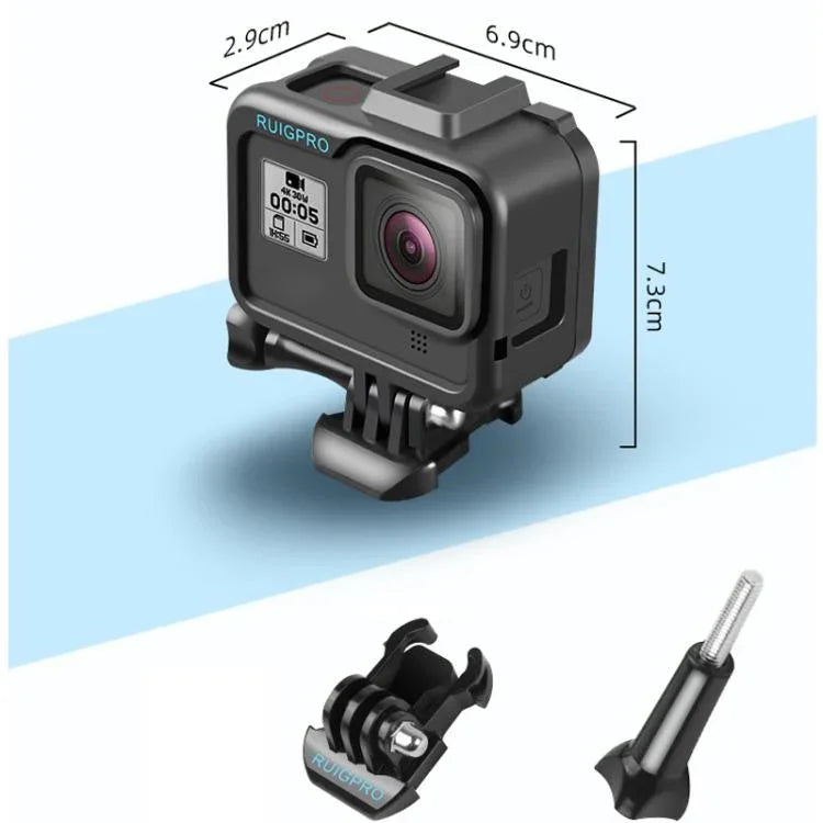 Vỏ bảo vệ khung PC ABS tiêu chuẩn RUIGPRO cho GoPro HERO8 Black