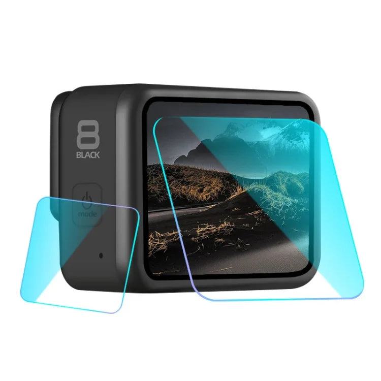Miếng dán kính cường lực cho ống kính + màn hình LCD GoPro HERO8 Black, Dành cho GoPro HERO8 Black
