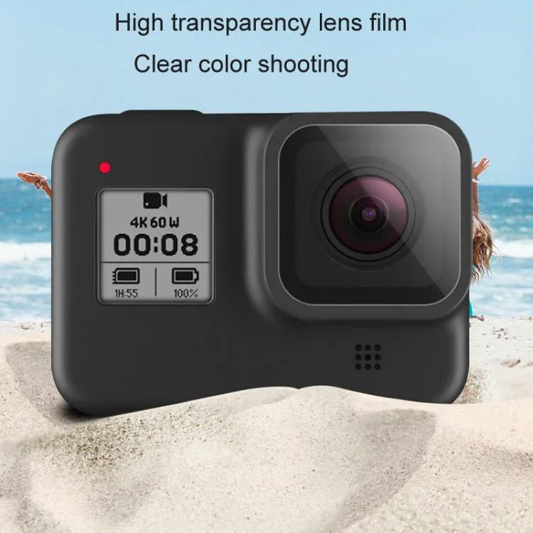 Miếng dán kính cường lực cho ống kính + màn hình LCD GoPro HERO8 Black, Dành cho GoPro HERO8 Black