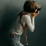 Dây Đeo Máy Ảnh Da Chống Trượt Khóa Nhanh với Móc Kim Loại cho Máy Ảnh SLR / DSLR (Vai Trái), Vai Trái, Vai Phải