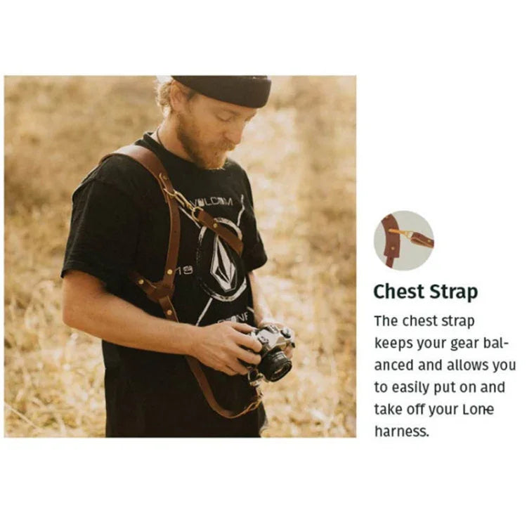 Dây Đeo Máy Ảnh Da Chống Trượt Khóa Nhanh với Móc Kim Loại cho Máy Ảnh SLR / DSLR (Vai Trái), Vai Trái, Vai Phải