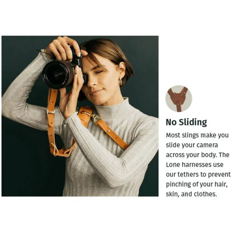 Dây Đeo Máy Ảnh Da Chống Trượt Khóa Nhanh với Móc Kim Loại cho Máy Ảnh SLR / DSLR (Vai Trái), Vai Trái, Vai Phải
