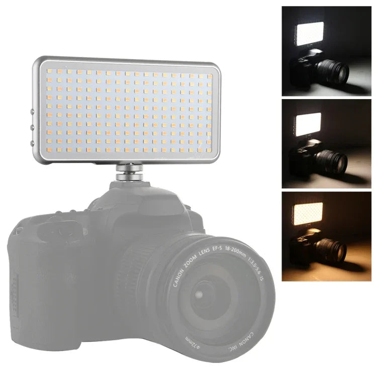 Đèn studio chuyên nghiệp LED011S Pocket 180 đèn LED cho vlog, chụp ảnh & video với màn hình OLED & adapter cold shoe cho máy ảnh Canon / Nikon DSLR, 180 LED