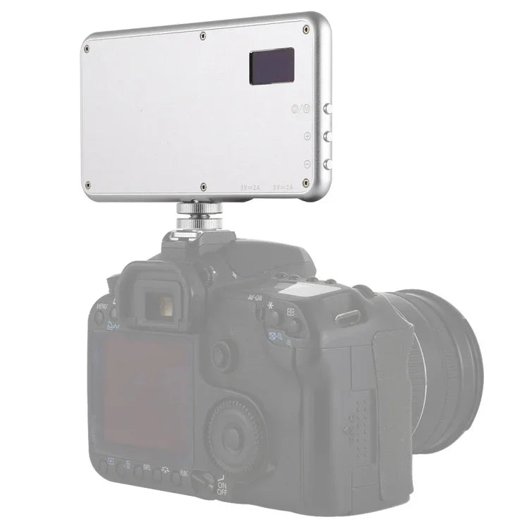 Đèn studio chuyên nghiệp LED011S Pocket 180 đèn LED cho vlog, chụp ảnh & video với màn hình OLED & adapter cold shoe cho máy ảnh Canon / Nikon DSLR, 180 LED