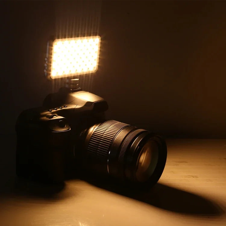 Đèn LED-013 112 đèn LED chuyên nghiệp cho vlog, chụp ảnh, video & studio với màn hình OLED và giá đỡ giày lạnh cho máy ảnh Canon / Nikon DSLR, 112 LED