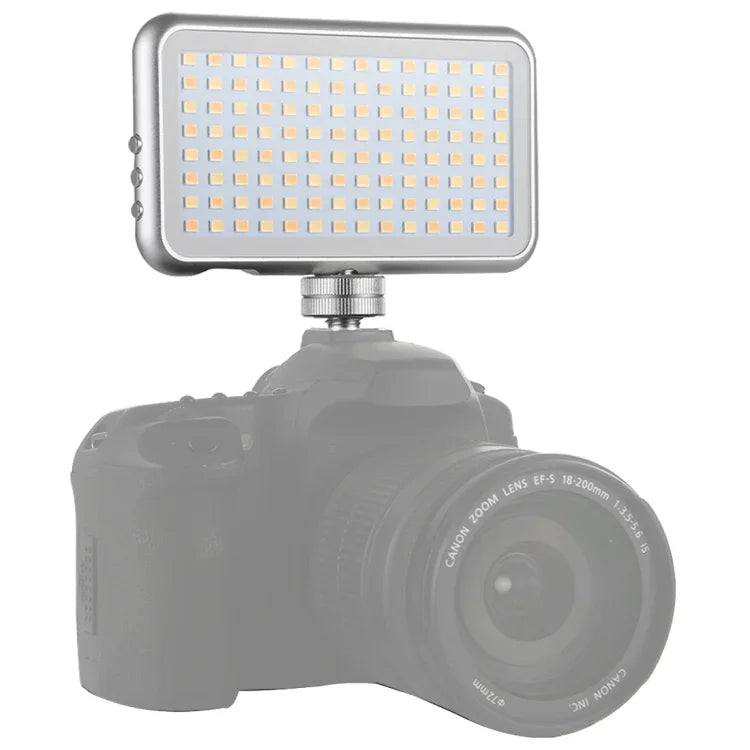 Đèn LED-013 112 đèn LED chuyên nghiệp cho vlog, chụp ảnh, video & studio với màn hình OLED và giá đỡ giày lạnh cho máy ảnh Canon / Nikon DSLR, 112 LED