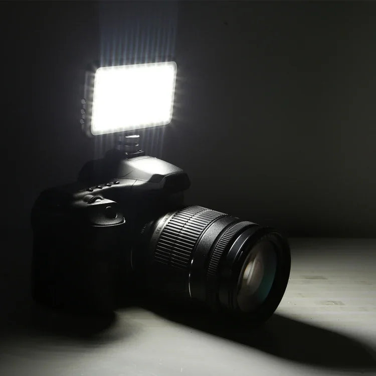 Đèn LED-013 112 đèn LED chuyên nghiệp cho vlog, chụp ảnh, video & studio với màn hình OLED và giá đỡ giày lạnh cho máy ảnh Canon / Nikon DSLR, 112 LED