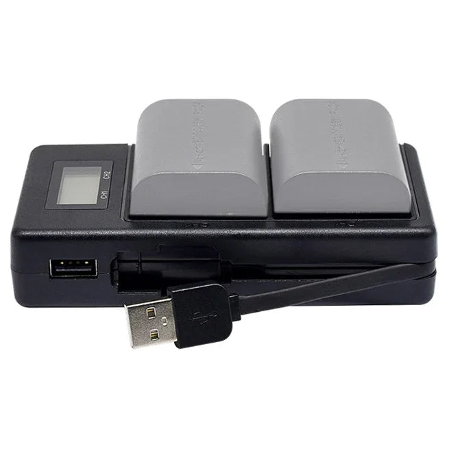 Sạc pin kỹ thuật số LCD cho pin máy ảnh LP-E6 dòng Canon, LP-E6