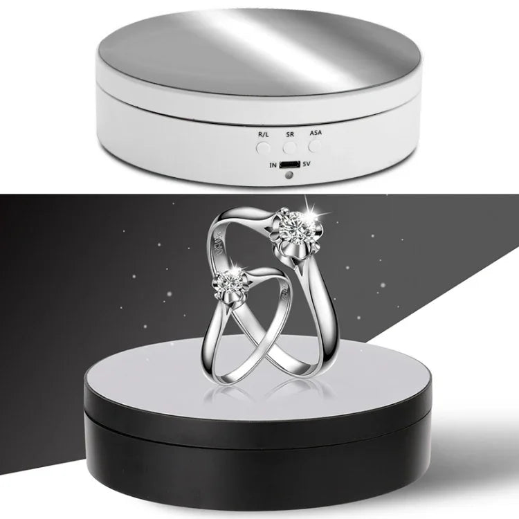 Giá Đỡ Quay 360 Độ Thông Minh Sạc USB 13.8cm Kiểu Gương, Đồ Dùng Quay Video, Tải Trọng 3kg, 13.8cm Kiểu Gương/Sạc USB(W)