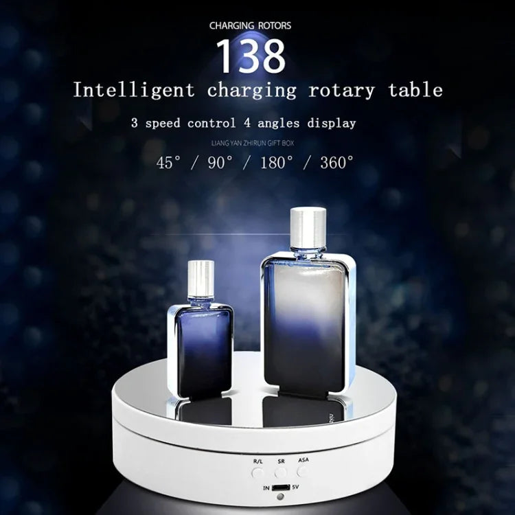Giá Đỡ Quay 360 Độ Thông Minh Sạc USB 13.8cm Kiểu Gương, Đồ Dùng Quay Video, Tải Trọng 3kg, 13.8cm Kiểu Gương/Sạc USB(W)