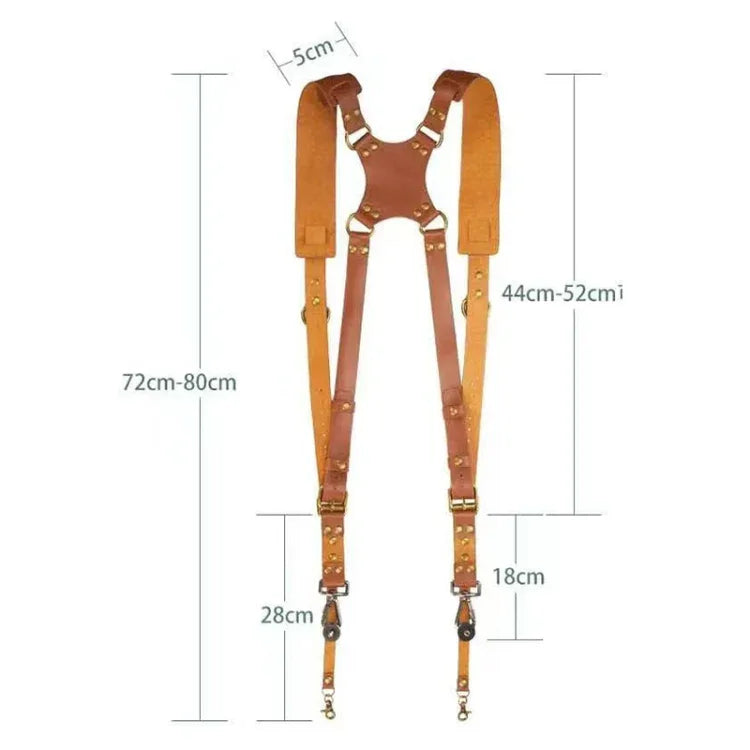 Dây Đeo Máy Ảnh Da Hai Vai Chống Trượt Khóa Nhanh Có Móc Kim Loại cho Máy Ảnh SLR / DSLR, Hai Vai (Nâu), Hai Vai (Đen)