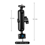 Giá Đỡ Gắn Gương Chiếu Hậu Xe Máy Thanh Nối 9cm Đầu Bi 20mm Có Bộ Chuyển Đổi Chân Máy & Vít Cho GoPro, Insta360, DJI và Các Máy Ảnh Hành Động Khác, Giá Đỡ Thanh Nối 9cm