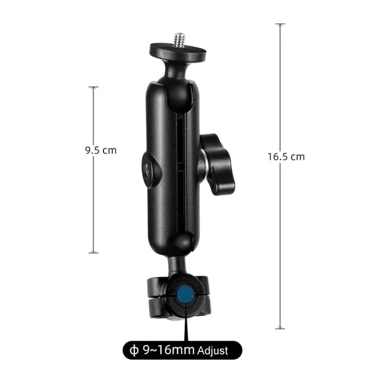 Giá Đỡ Gắn Gương Chiếu Hậu Xe Máy Thanh Nối 9cm Đầu Bi 20mm Có Bộ Chuyển Đổi Chân Máy & Vít Cho GoPro, Insta360, DJI và Các Máy Ảnh Hành Động Khác, Giá Đỡ Thanh Nối 9cm