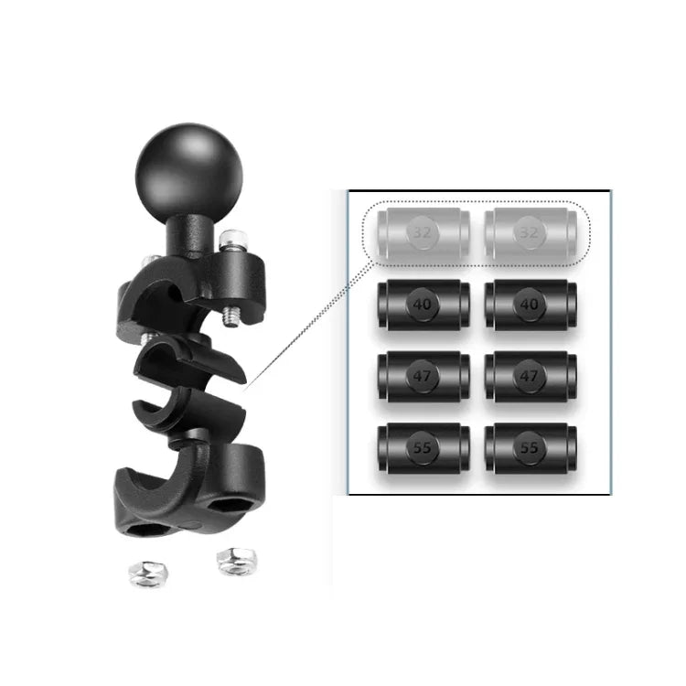 Giá Đỡ Gắn Gương Chiếu Hậu Xe Máy Đầu Bi 25mm Với 4 Loại Đệm Cho GoPro, Insta360, DJI và Các Máy Ảnh Hành Động Khác, Đầu Bi 25mm Với 4 Loại Đệm