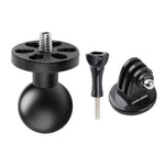 Giá đỡ cố định đầu bi 25mm vít 1/4 inch cho xe máy kèm adapter chân máy & vít cho GoPro, Insta360, DJI và các camera hành động khác, Đầu bi 25mm vít 1/4 inch