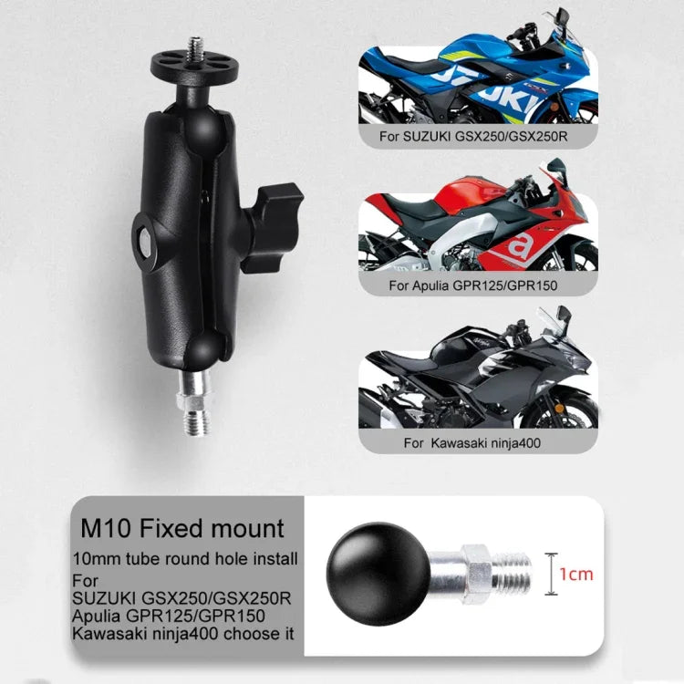 Giá đỡ cố định đầu bi 25mm vít 1/4 inch cho xe máy kèm adapter chân máy & vít cho GoPro, Insta360, DJI và các camera hành động khác, Đầu bi 25mm vít 1/4 inch