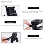 Chân Máy Phát Trực Tiếp 3120 Chân Gấp 4 Khúc Hợp Kim Nhôm Đầu Chân Máy Hình Chữ U Ba Chiều cho Máy Ảnh DSLR & Kỹ Thuật Số, Chiều Cao Điều Chỉnh: 34-103cm, 3120 Bạc, 3120 Đen