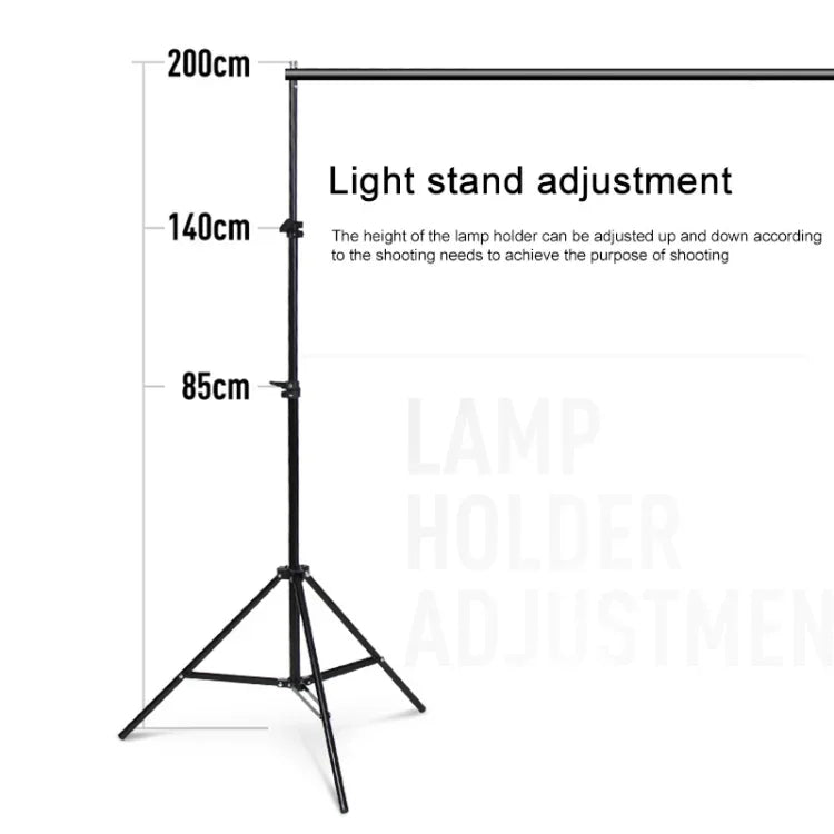 Bộ Giá Đỡ Phông Nền Studio Ảnh 200x200cm, Thanh Ngang Giá Đỡ, 200x200cm
