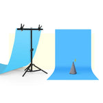 Giá Đỡ Hỗ Trợ Phông Nền Studio Ảnh Hình Chữ T 70x75cm Bộ Giá Đỡ Thanh Ngang Kèm Kẹp, Không Kèm Phông Nền, 70x75cm