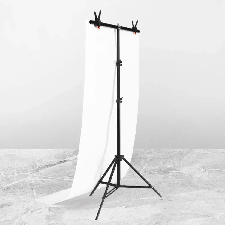 Giá đỡ nền chụp hình hình chữ T 70x200cm với thanh ngang và kẹp, Không có nền, 70x200cm