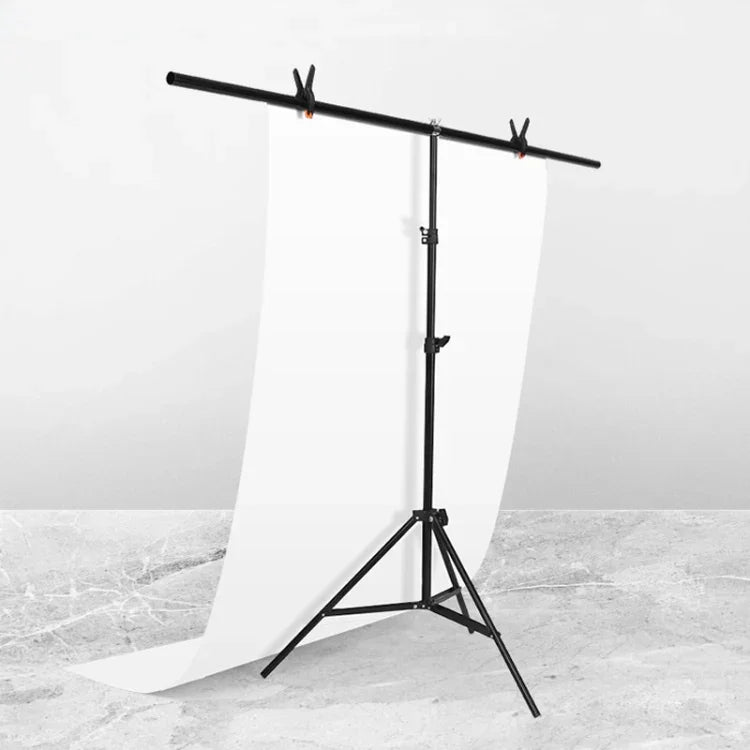 Bộ khung đỡ phông nền studio hình chữ T 150x200cm với thanh ngang và kẹp, không kèm phông nền, 150x200cm