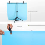Bộ khung đỡ phông nền studio hình chữ T 150x200cm với thanh ngang và kẹp, không kèm phông nền, 150x200cm