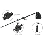 Hộp Đèn Mềm Đơn 50x70cm + Giá Đỡ Chân Đèn 2m + Giá Đỡ Thanh Ngang Cần Đòn Bẩy Bộ Đèn Flash Studio