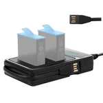 Bộ sạc pin đôi màn hình LCD hiển thị dung lượng sạc cho GoPro HERO9 Black / HERO10 Black, Hiển thị dung lượng sạc