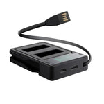 Bộ sạc pin đôi màn hình LCD hiển thị dung lượng sạc cho GoPro HERO9 Black / HERO10 Black, Hiển thị dung lượng sạc