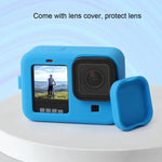 Ốp bảo vệ silicone cho GoPro HERO10 Black / HERO9 Black kèm dây đeo cổ tay & nắp ống kính, Dành cho GoPro HERO10 Black