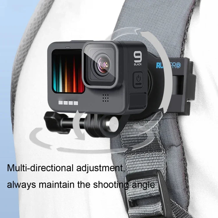 Giá đỡ dây đeo tháo nhanh xoay 360 độ gắn vai balo RUIGPRO cho GoPro, Insta360, DJI và các camera hành động khác