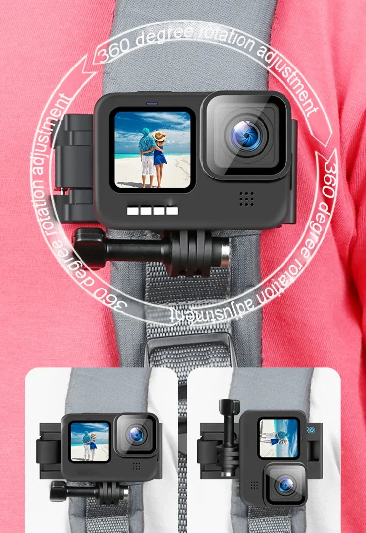 Giá đỡ dây đeo tháo nhanh xoay 360 độ gắn vai balo RUIGPRO cho GoPro, Insta360, DJI và các camera hành động khác